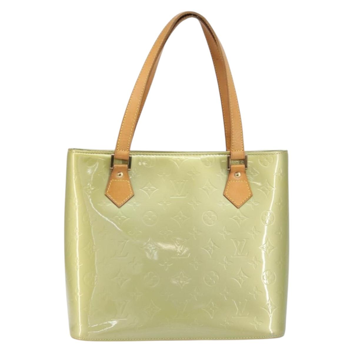 LOUIS VUITTON Monogram Vernis Houston Hand Bag Gris M91053 LV Auth ka739