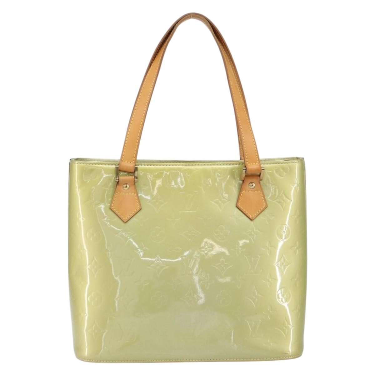 LOUIS VUITTON Monogram Vernis Houston Hand Bag Gris M91053 LV Auth ka739