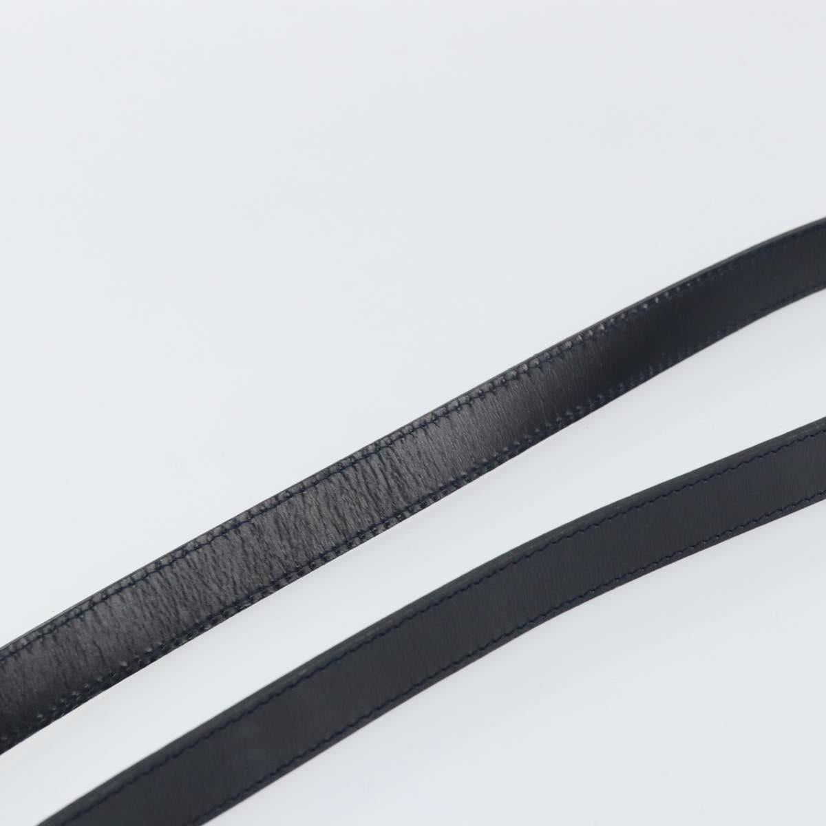 Christian Dior Trotter Canvas Shoulder Bag Navy Gold Auth ka740