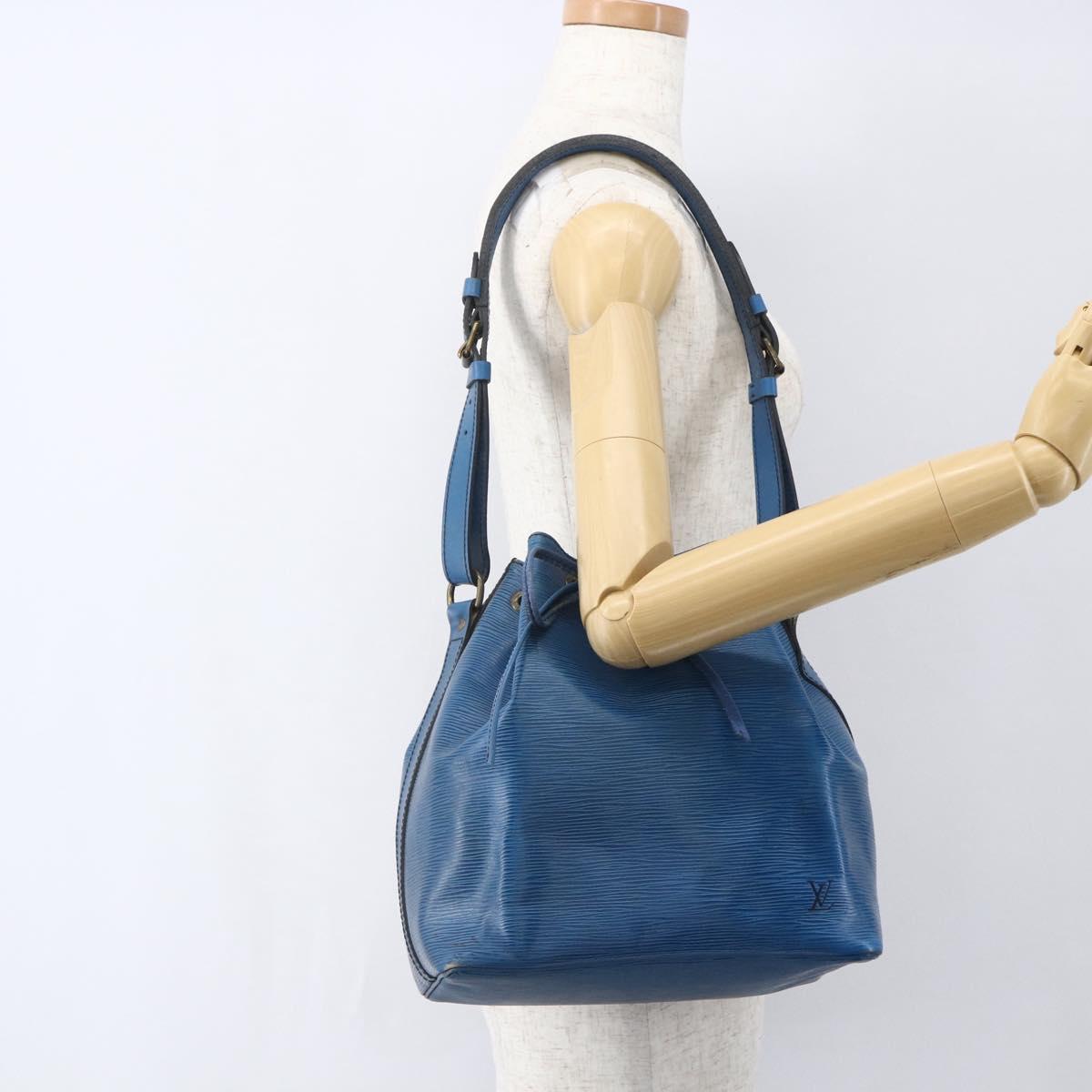 LOUIS VUITTON Epi Petit Noe Shoulder Bag Blue M44105 LV Auth ka741
