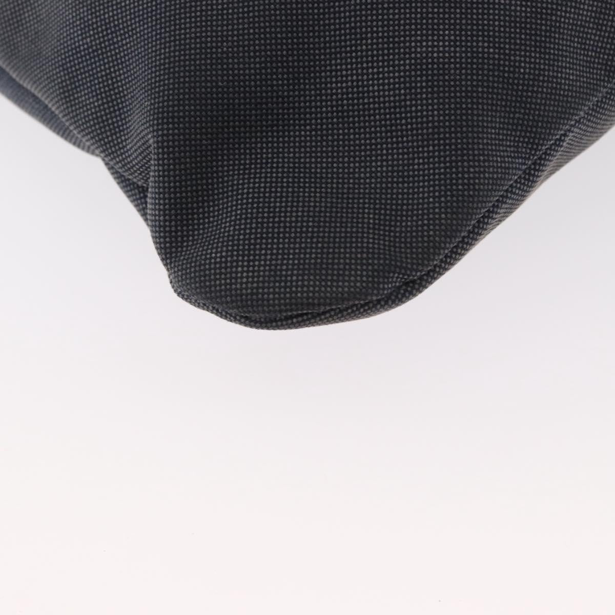 PRADA Shoulder Bag Canvas Navy Silver Auth ka744