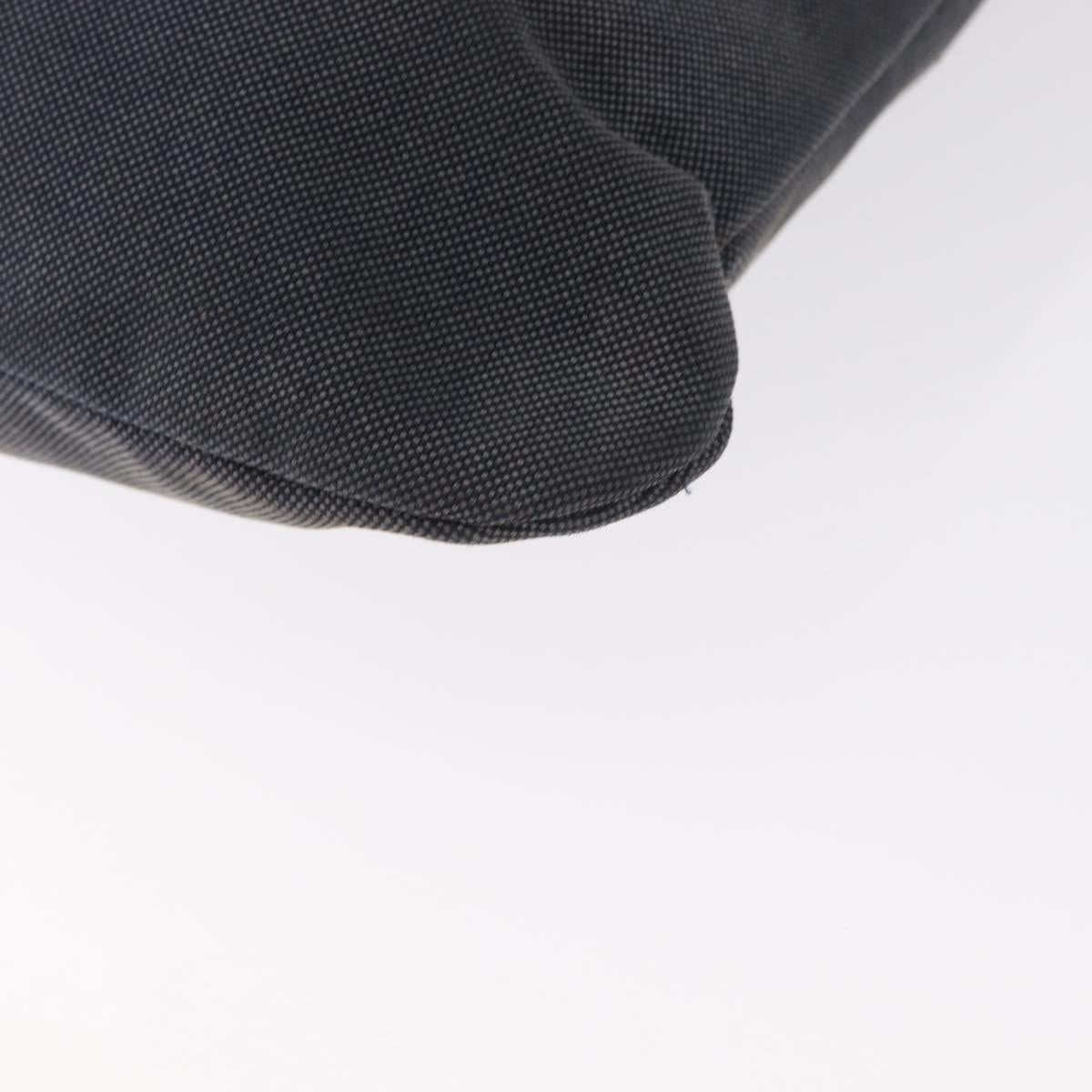 PRADA Shoulder Bag Canvas Navy Silver Auth ka744