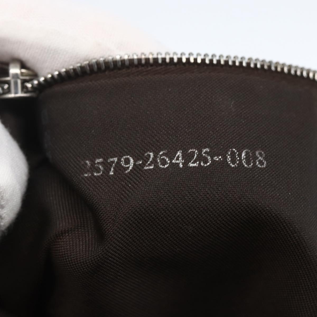 FENDI Zucca Canvas Mamma Baguette Shoulder Bag Beige Silver Auth ka745