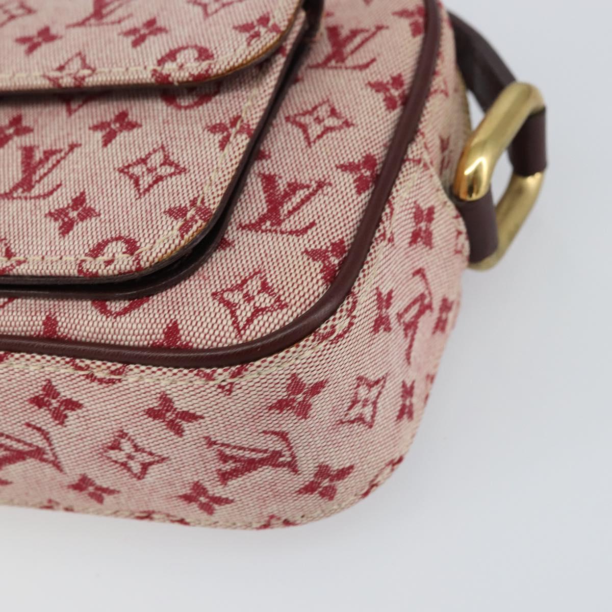LOUIS VUITTON Monogram Mini Juliet MM Shoulder Bag Red M92219 LV Auth ka748V