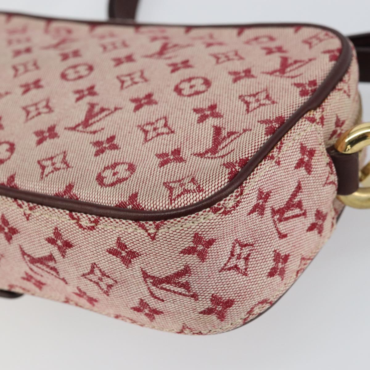 LOUIS VUITTON Monogram Mini Juliet MM Shoulder Bag Red M92219 LV Auth ka748V