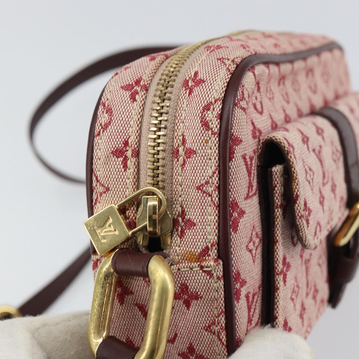 LOUIS VUITTON Monogram Mini Juliet MM Shoulder Bag Red M92219 LV Auth ka748V