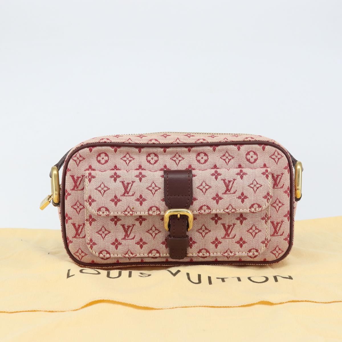 LOUIS VUITTON Monogram Mini Juliet MM Shoulder Bag Red M92219 LV Auth ka748V