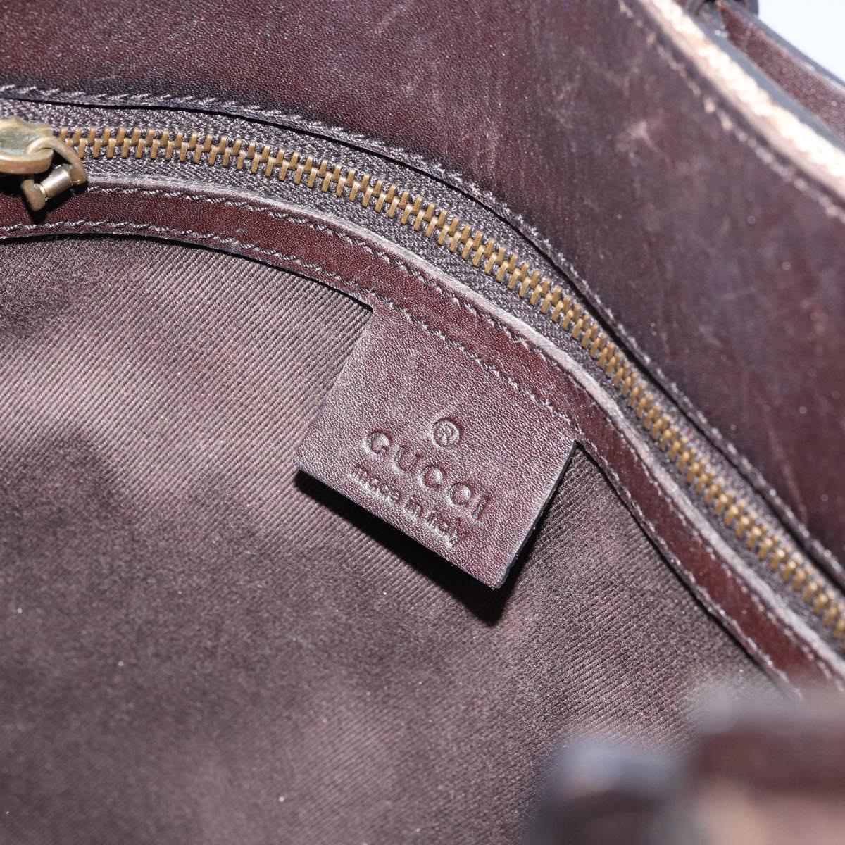 GUCCI GG Canvas Tote Bag Beige Gold 107757 Auth ka751