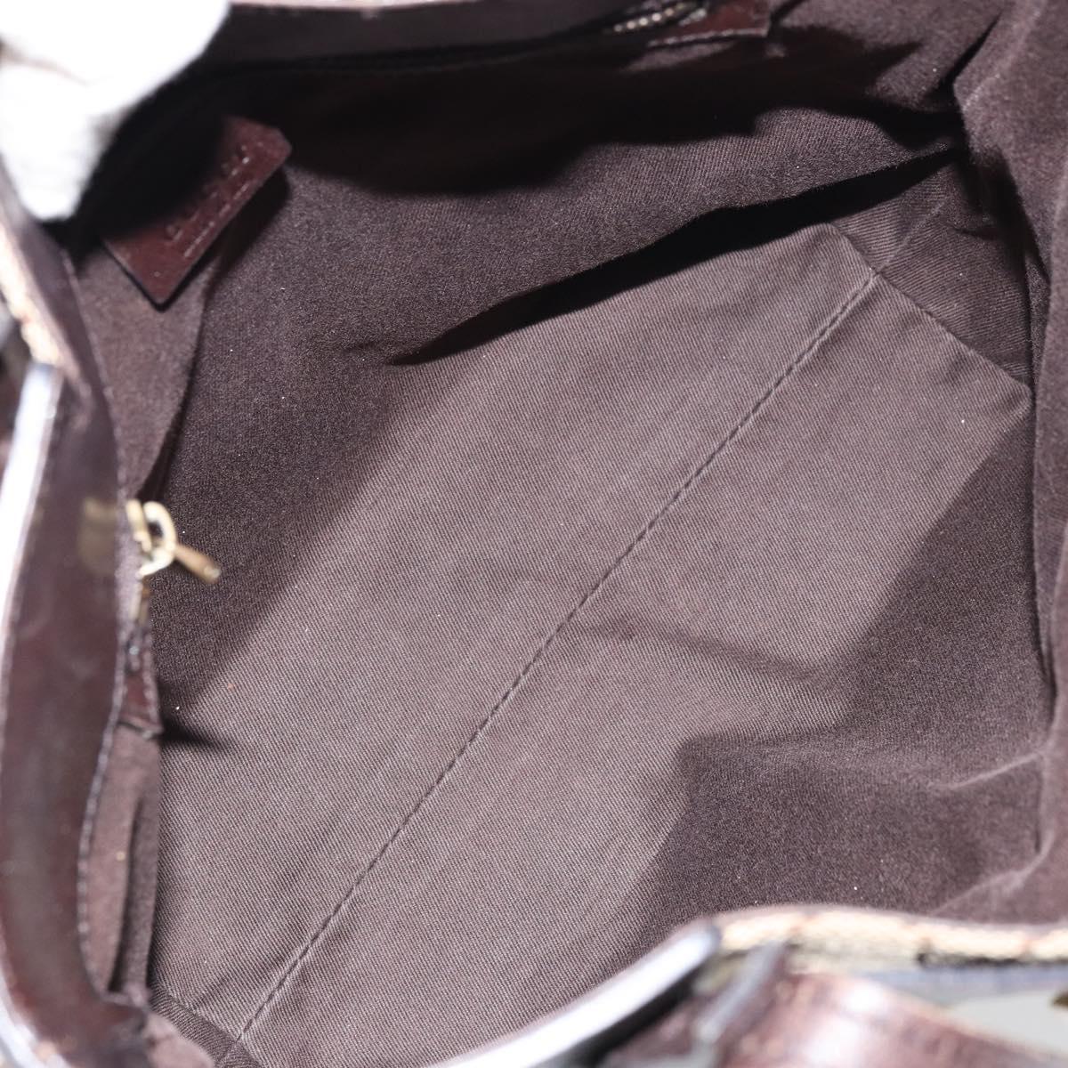 GUCCI GG Canvas Tote Bag Beige Gold 107757 Auth ka751