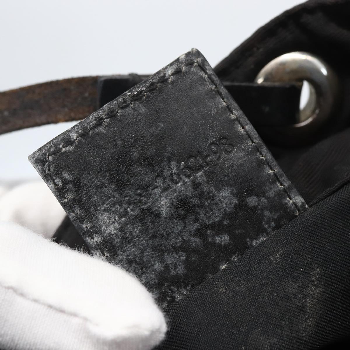 FENDI Zucca Canvas Hand Bag Black Auth ka757