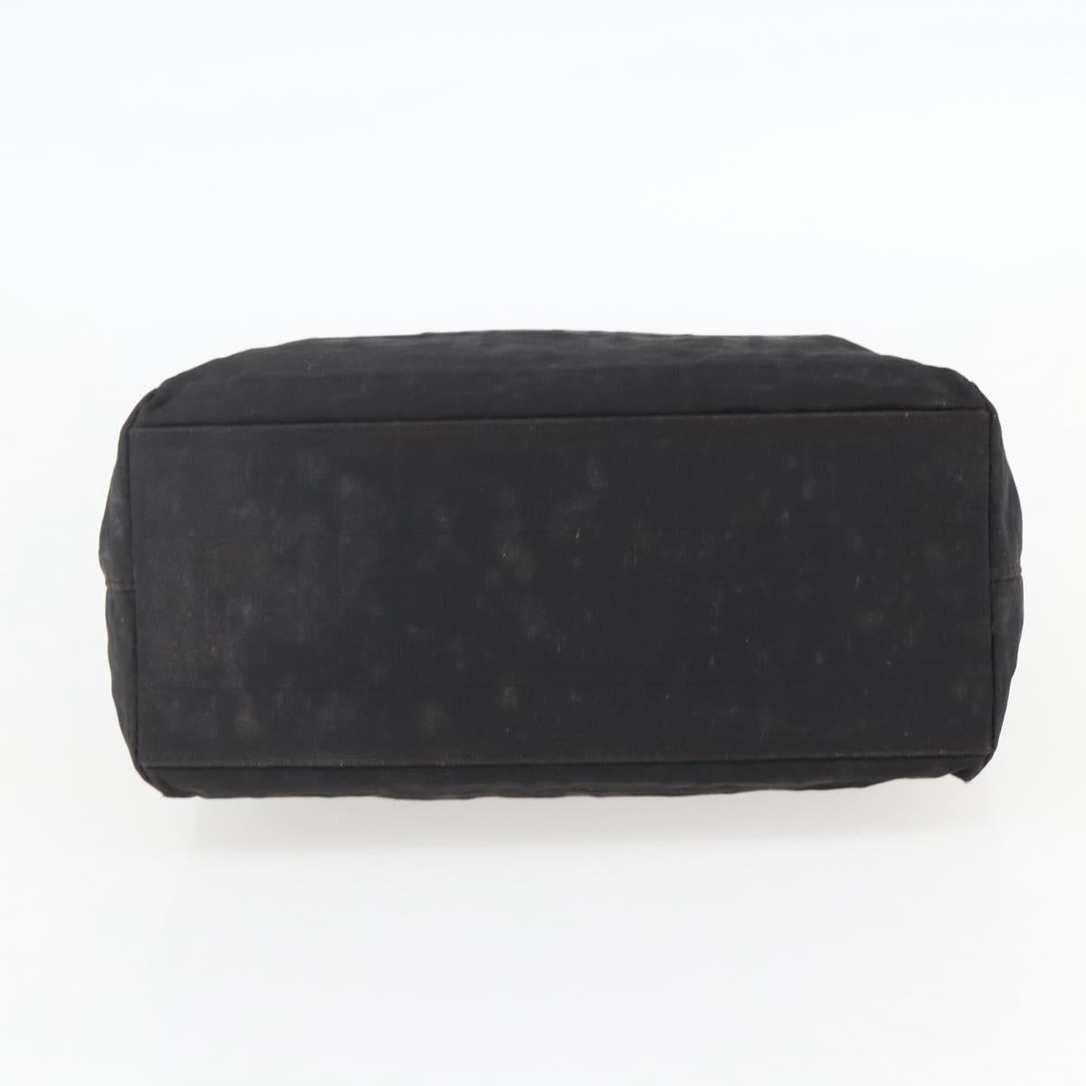 FENDI Zucca Canvas Hand Bag Black Auth ka757