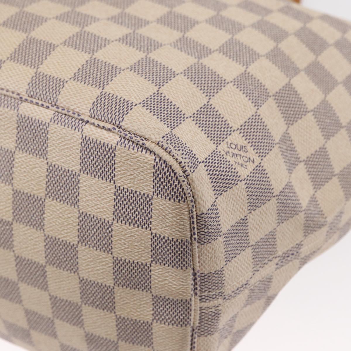 LOUIS VUITTON Damier Azur Neverfull MM Tote Bag N41605 LV Auth ka759