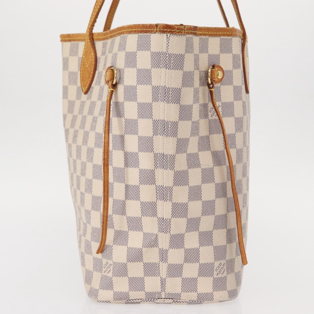 LOUIS VUITTON Damier Azur Neverfull MM Tote Bag N41605 LV Auth ka759