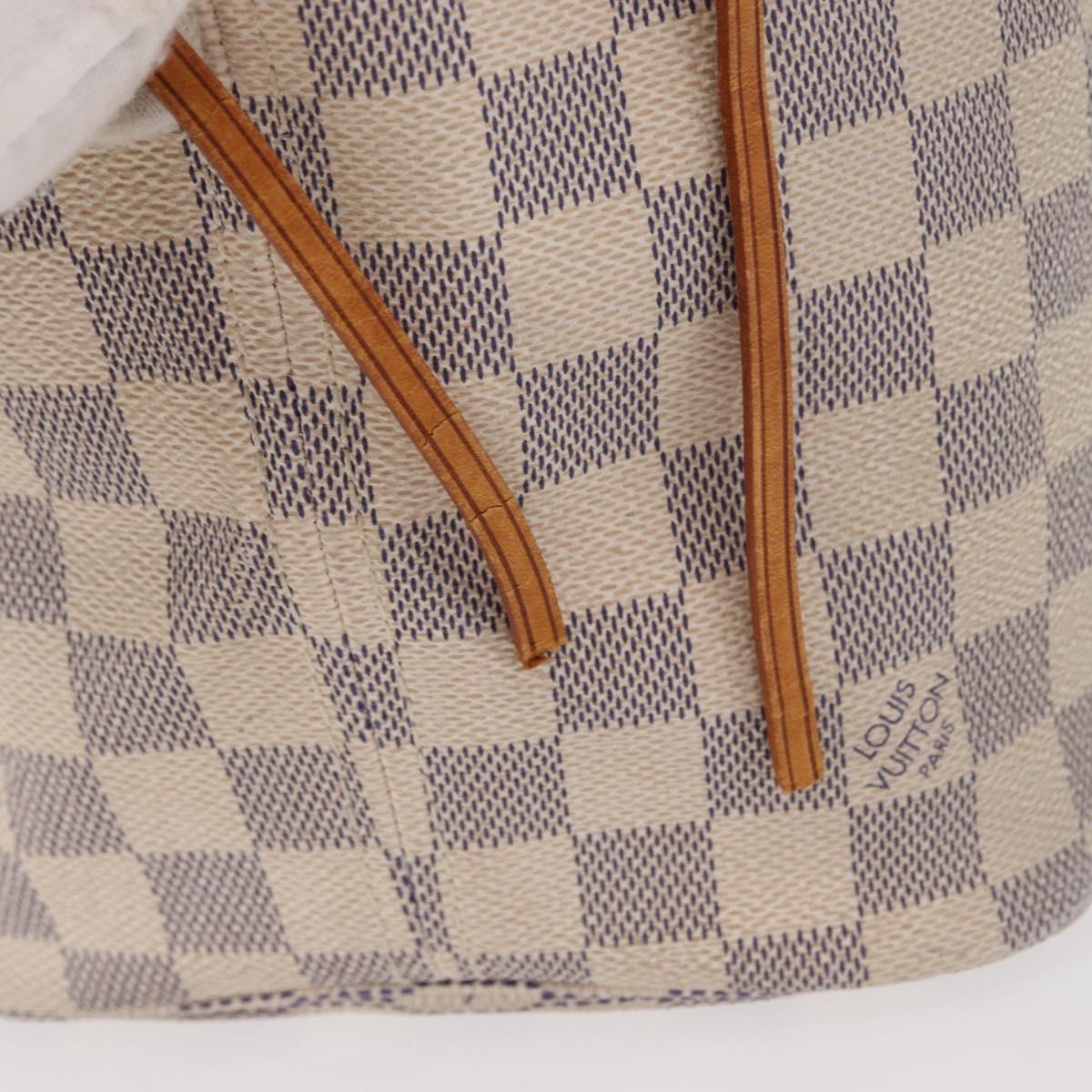 LOUIS VUITTON Damier Azur Neverfull MM Tote Bag N41605 LV Auth ka759