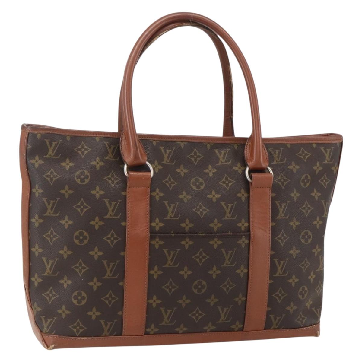 LOUIS VUITTON Monogram Sac Weekend PM Hand Bag M42425 LV Auth ka760