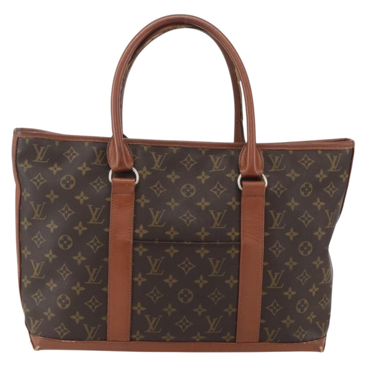 LOUIS VUITTON Monogram Sac Weekend PM Hand Bag M42425 LV Auth ka760