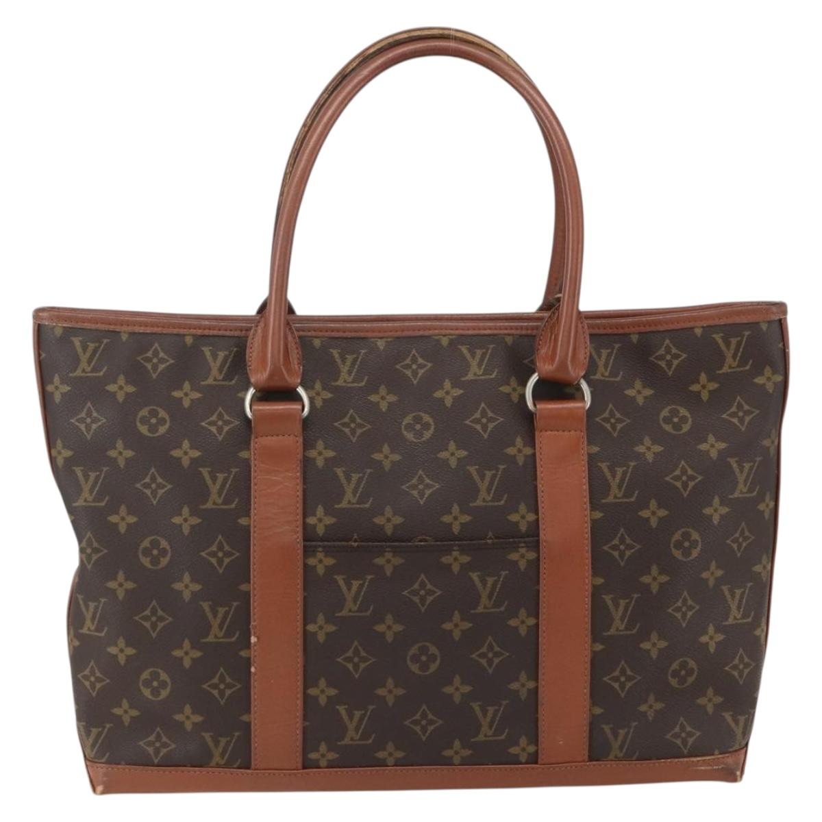 LOUIS VUITTON Monogram Sac Weekend PM Hand Bag M42425 LV Auth ka760