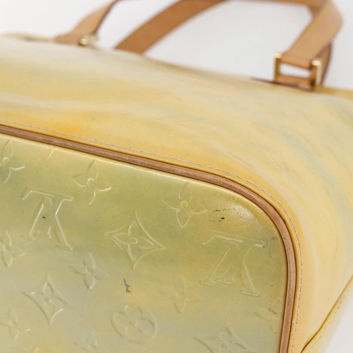 LOUIS VUITTON Monogram Vernis Houston Hand Bag Gris M91053 LV Auth ka761