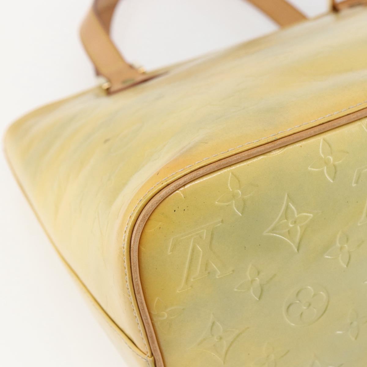 LOUIS VUITTON Monogram Vernis Houston Hand Bag Gris M91053 LV Auth ka761