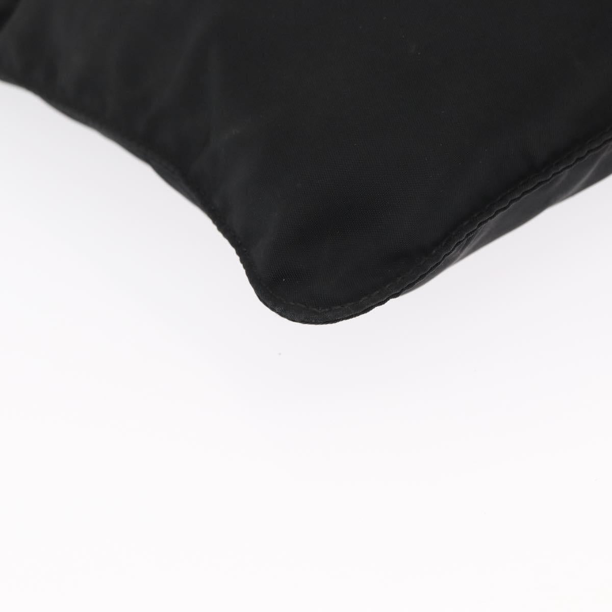 PRADA Shoulder Bag Nylon Black Silver Auth ka765