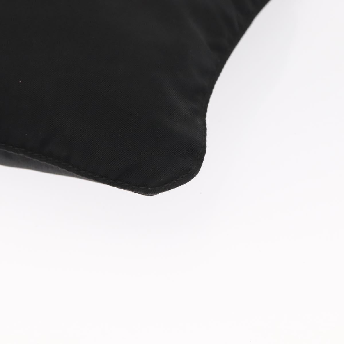 PRADA Shoulder Bag Nylon Black Silver Auth ka765