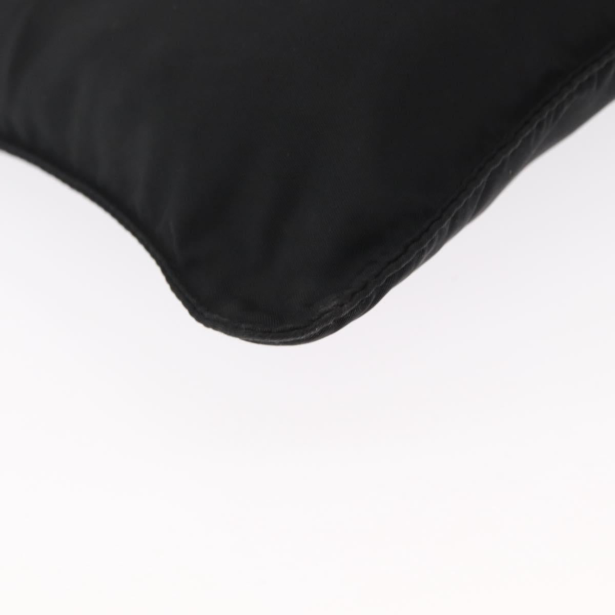 PRADA Shoulder Bag Nylon Black Silver Auth ka765