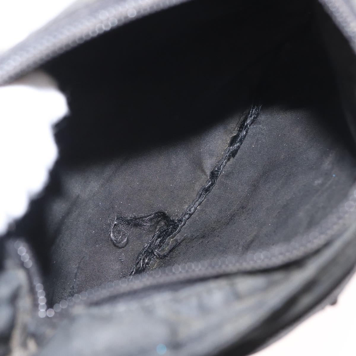 PRADA Shoulder Bag Nylon Black Silver Auth ka765