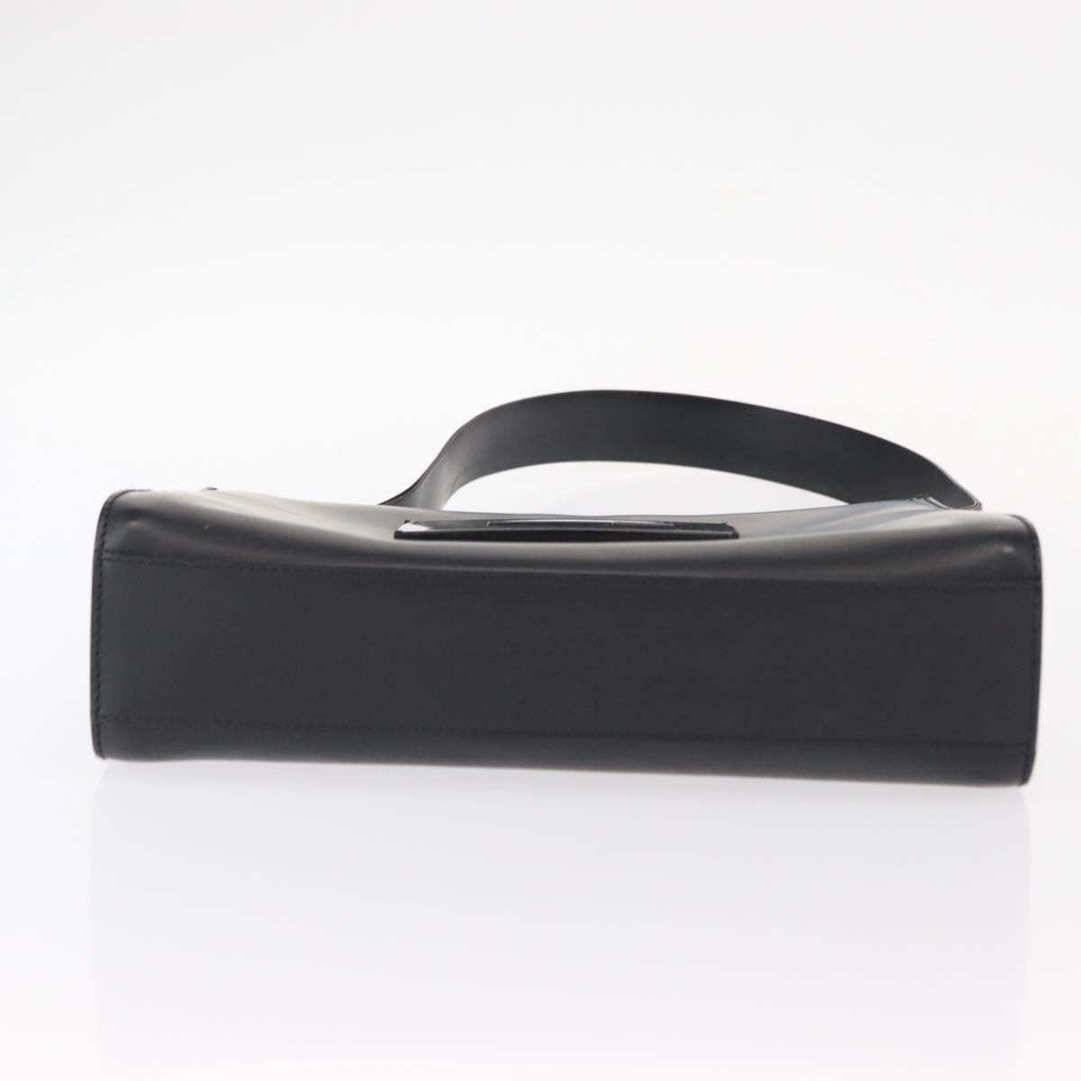 GUCCI Shoulder Bag Leather Black Silver 001 3065 Auth ka767