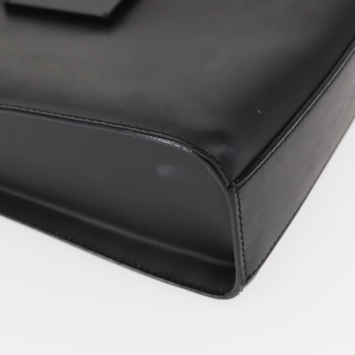 GUCCI Shoulder Bag Leather Black Silver 001 3065 Auth ka767