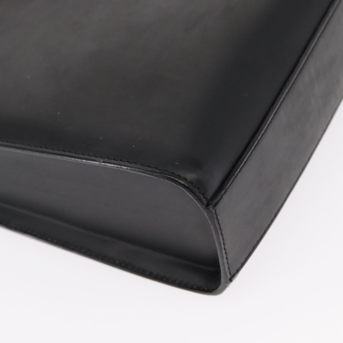 GUCCI Shoulder Bag Leather Black Silver 001 3065 Auth ka767