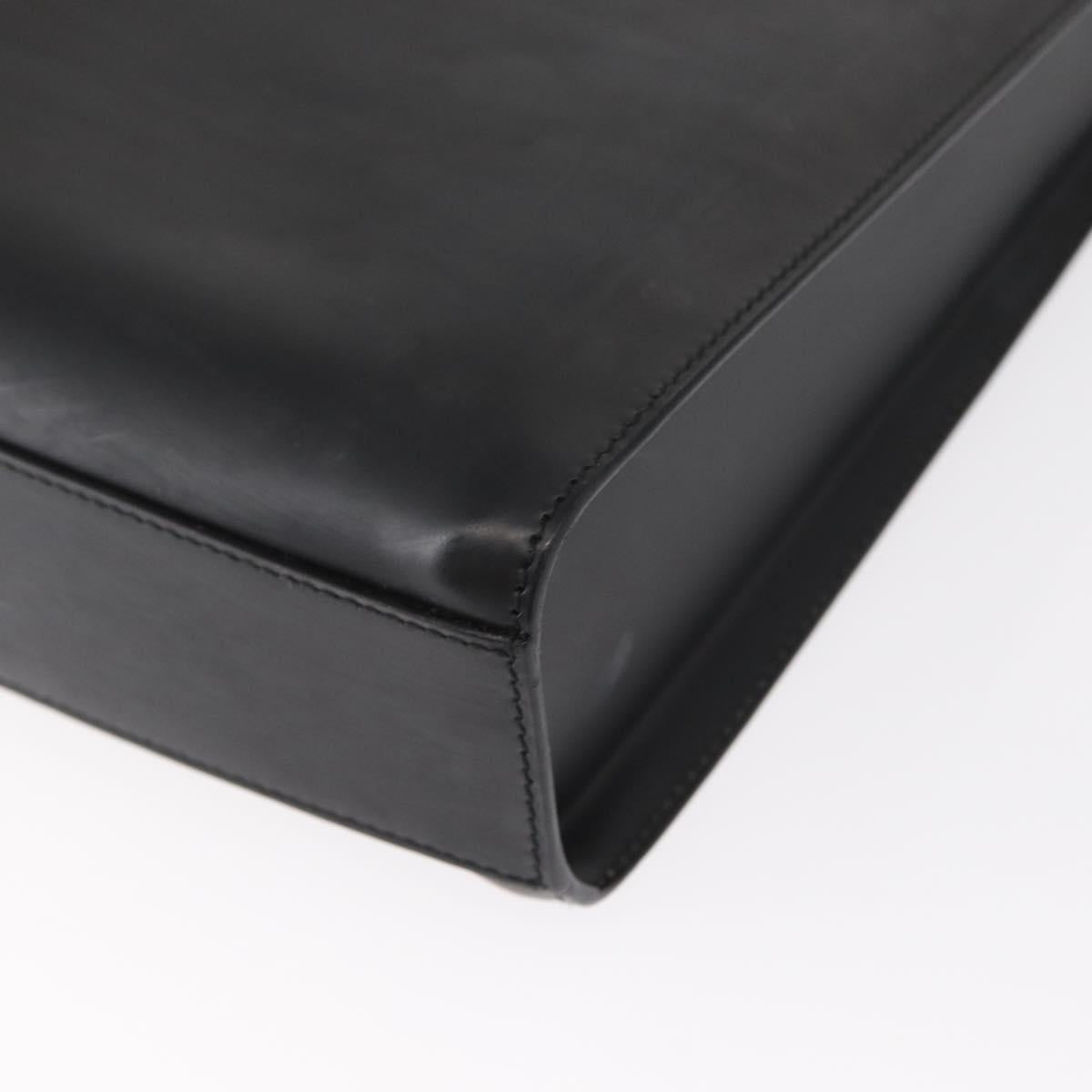 GUCCI Shoulder Bag Leather Black Silver 001 3065 Auth ka767