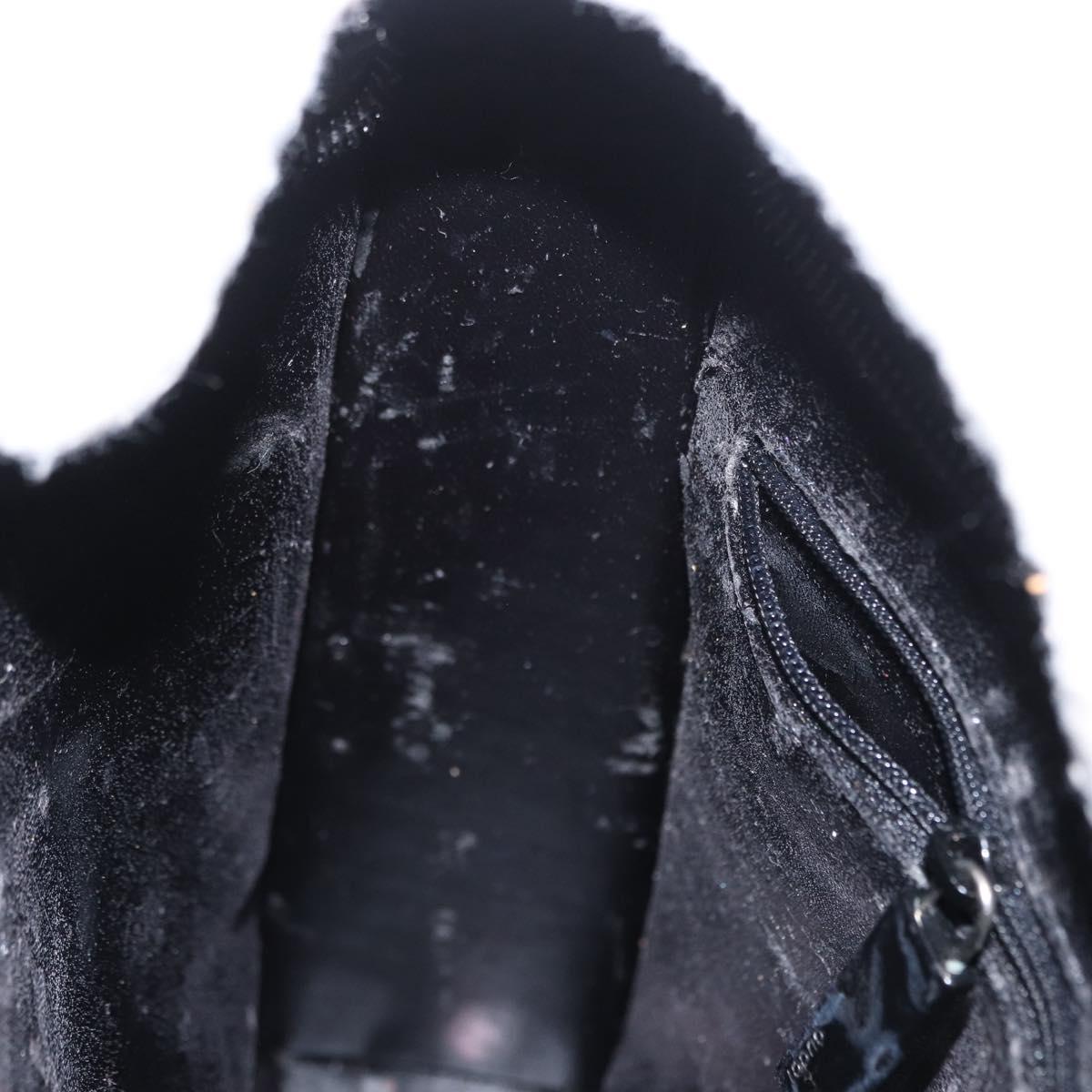 GUCCI Shoulder Bag Leather Black Silver 001 3065 Auth ka767