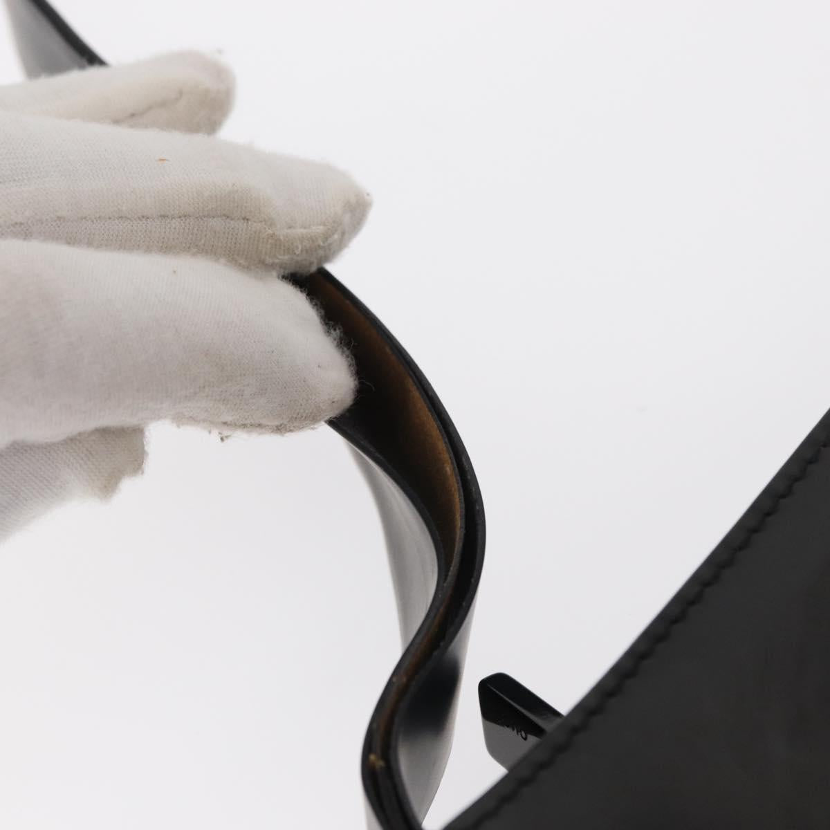 GUCCI Shoulder Bag Leather Black Silver 001 3065 Auth ka767