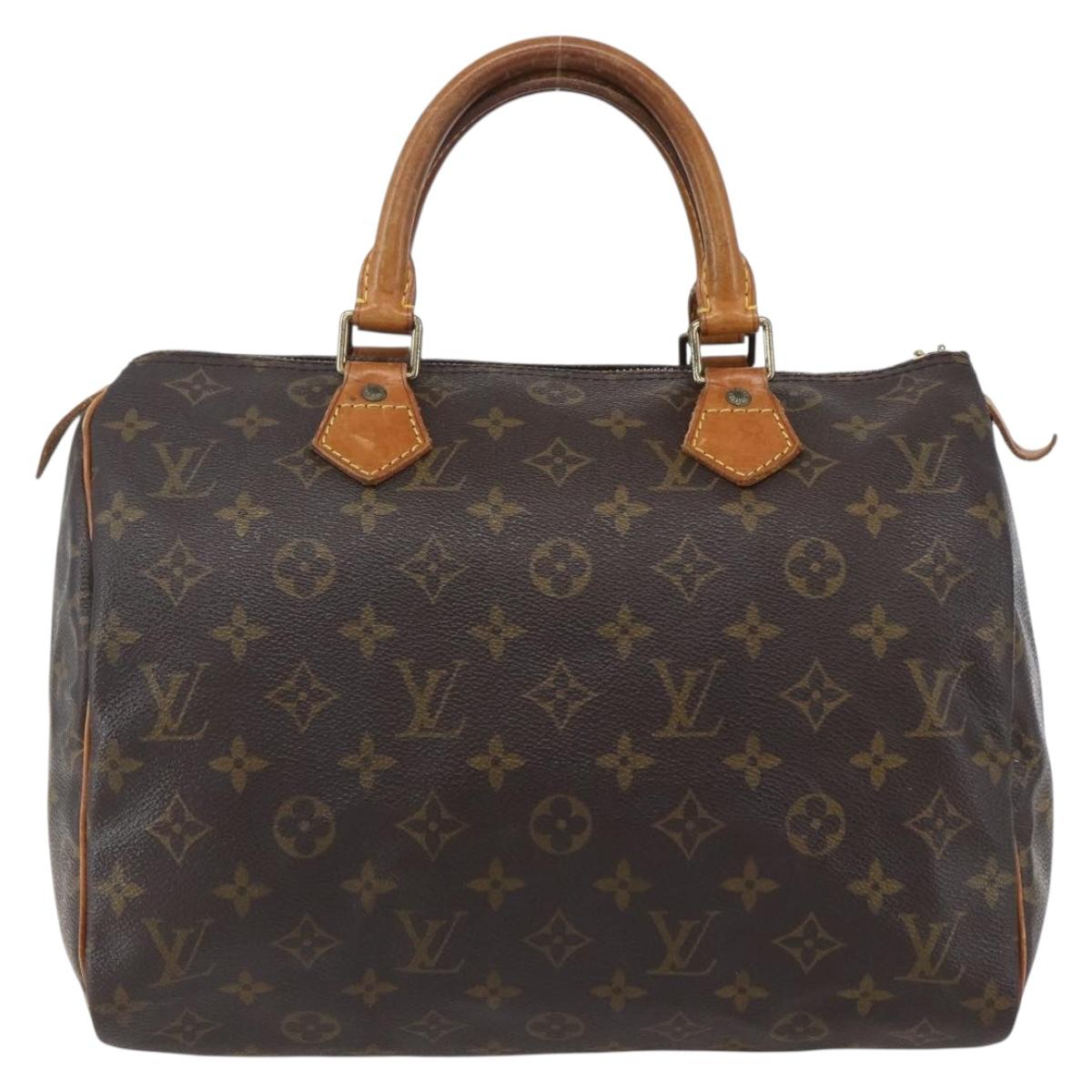 LOUIS VUITTON Monogram Speedy 30 Hand Bag M41526 LV Auth ka774