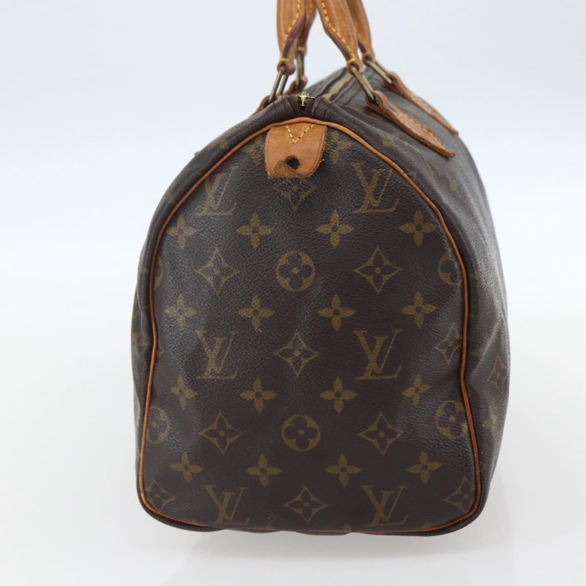 LOUIS VUITTON Monogram Speedy 30 Hand Bag M41526 LV Auth ka774