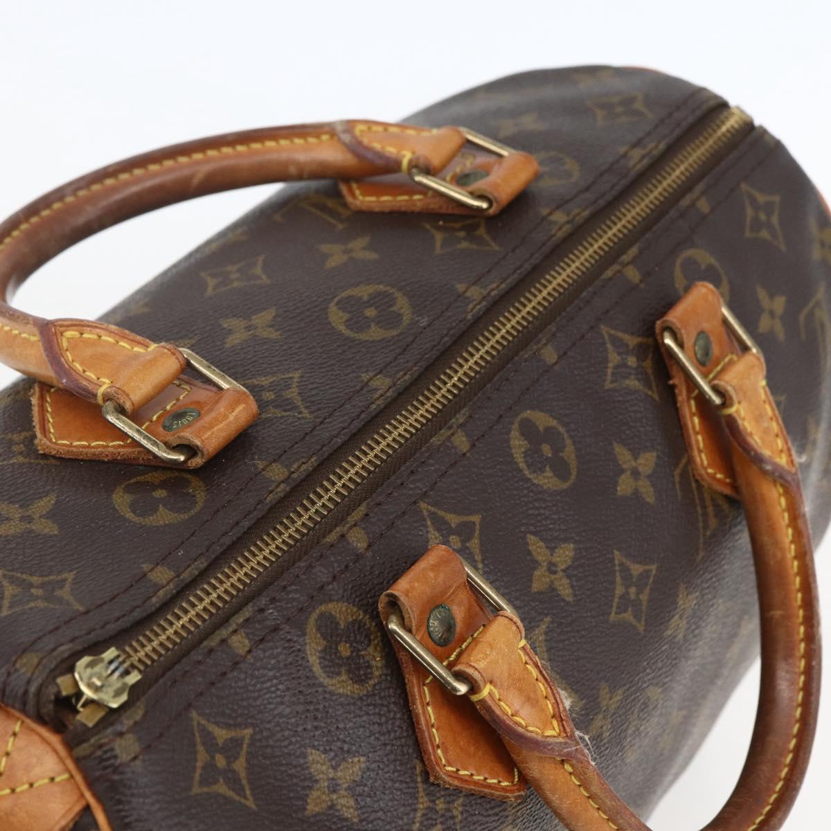 LOUIS VUITTON Monogram Speedy 30 Hand Bag M41526 LV Auth ka774