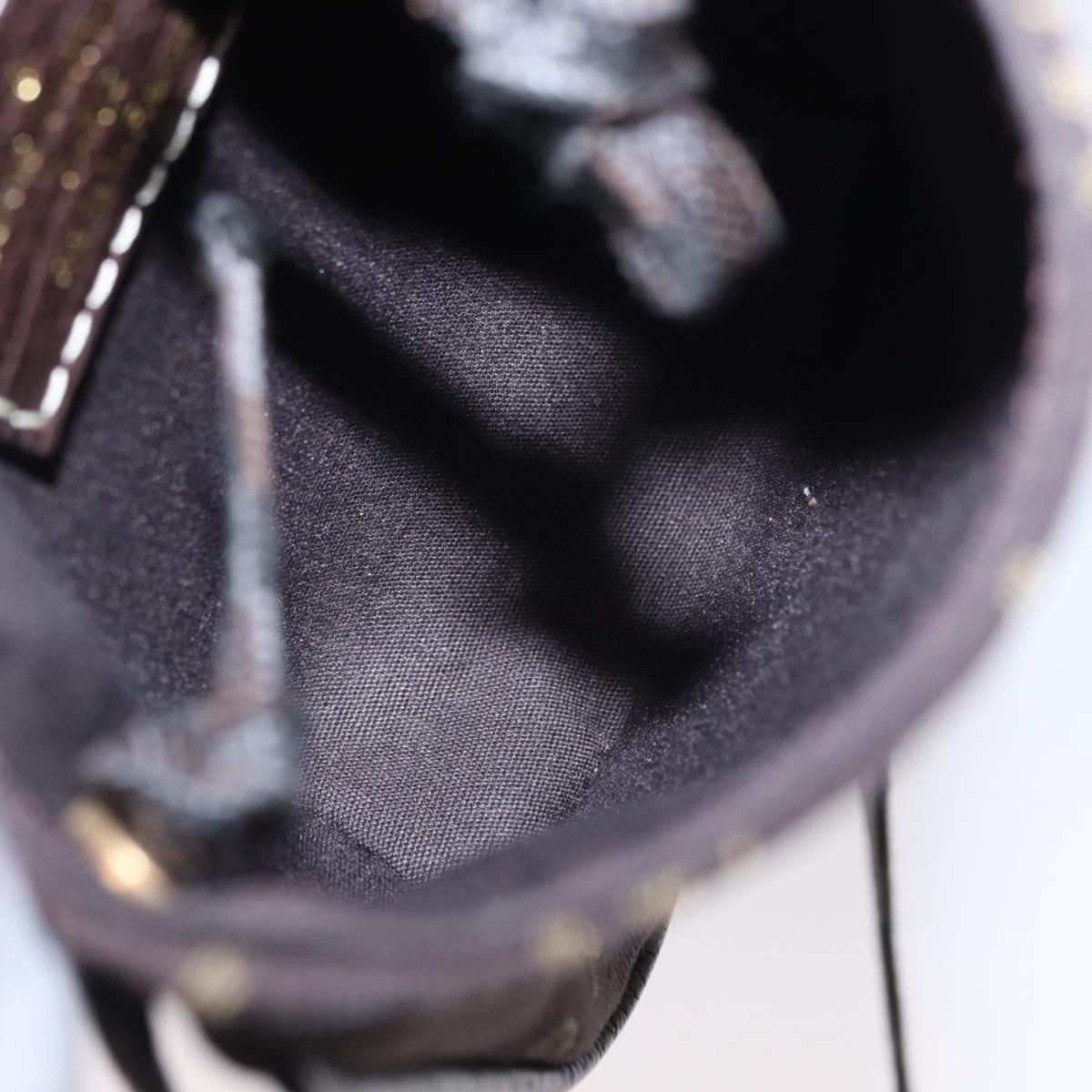 LOUIS VUITTON Monogram Mini Pochette Cancun Pouch Brown M95313 LV Auth ka777