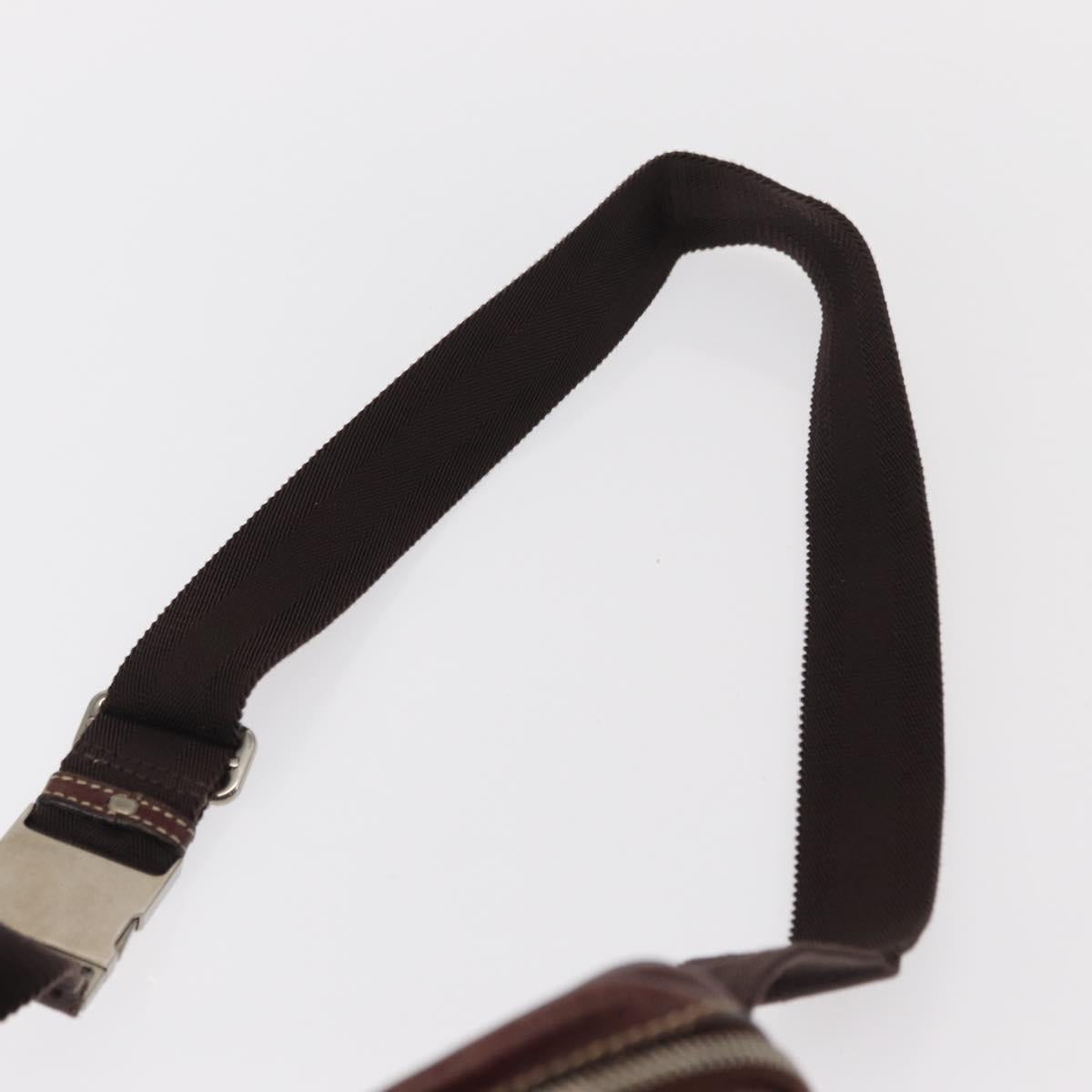 GUCCI Waist Bag Leather Bordeaux Silver 201846 Auth ka781