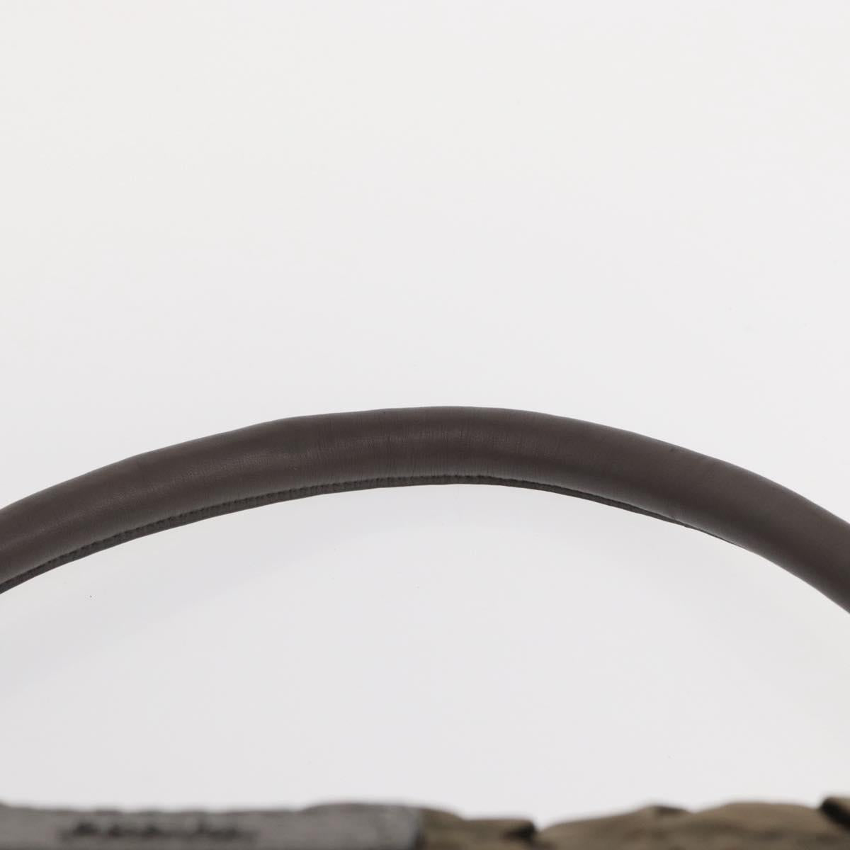 PRADA Shoulder Bag Nylon Leather Gray Auth ka788