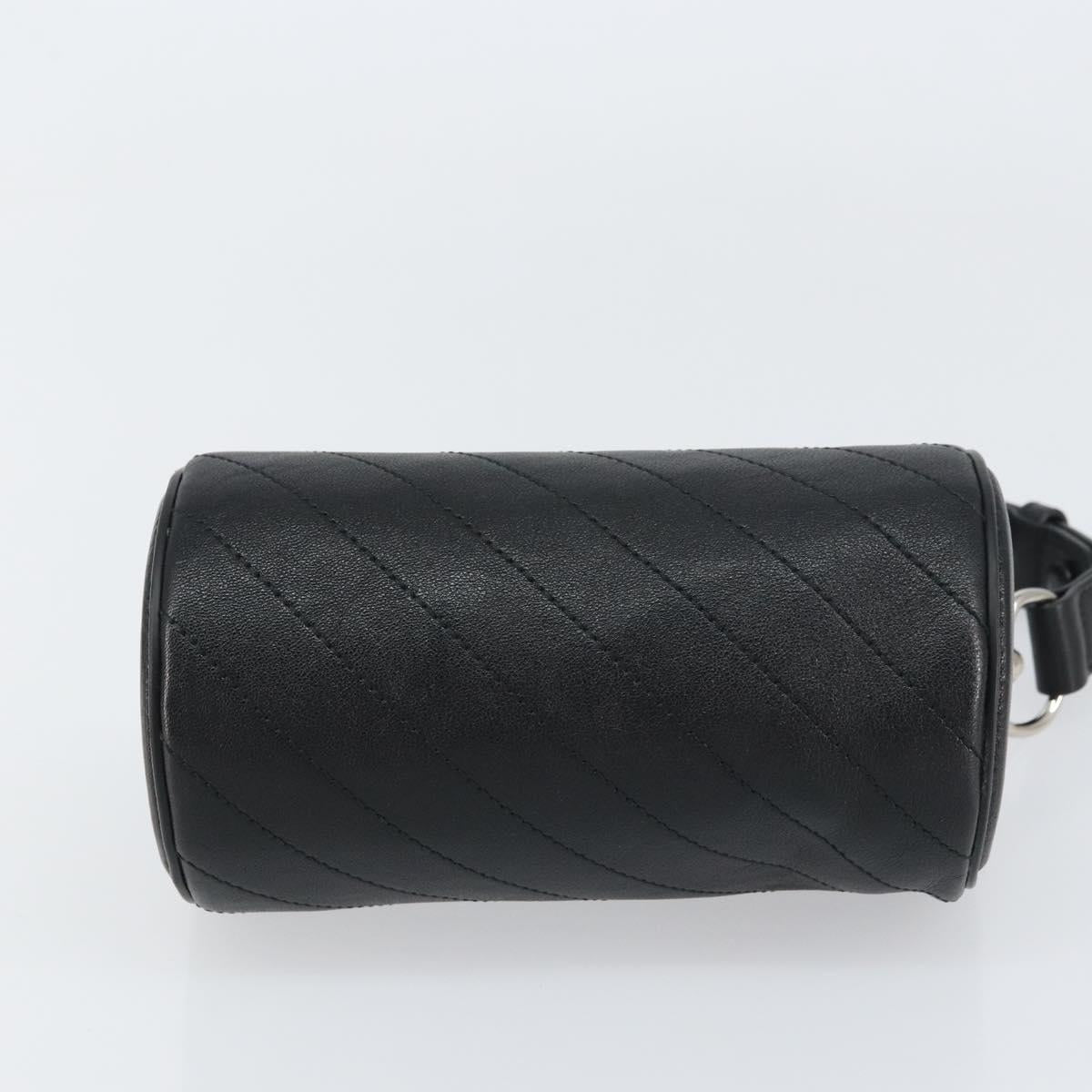 GUCCI Shoulder Bag Leather Black Silver 760170 Auth ka793V