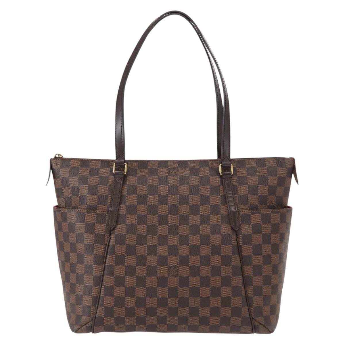 LOUIS VUITTON Damier Ebene Totally MM Hand Bag N41281 LV Auth ka794V