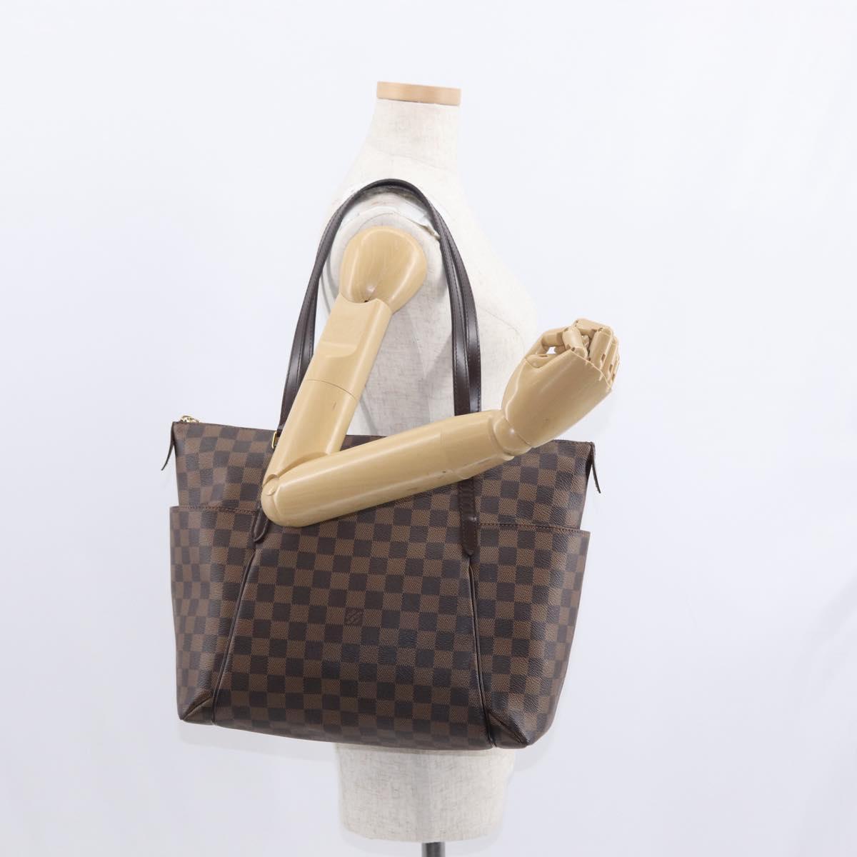 LOUIS VUITTON Damier Ebene Totally MM Hand Bag N41281 LV Auth ka794V