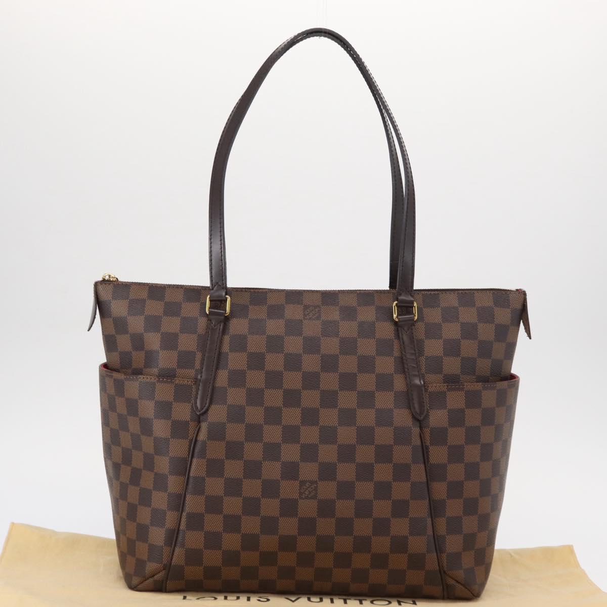 LOUIS VUITTON Damier Ebene Totally MM Hand Bag N41281 LV Auth ka794V