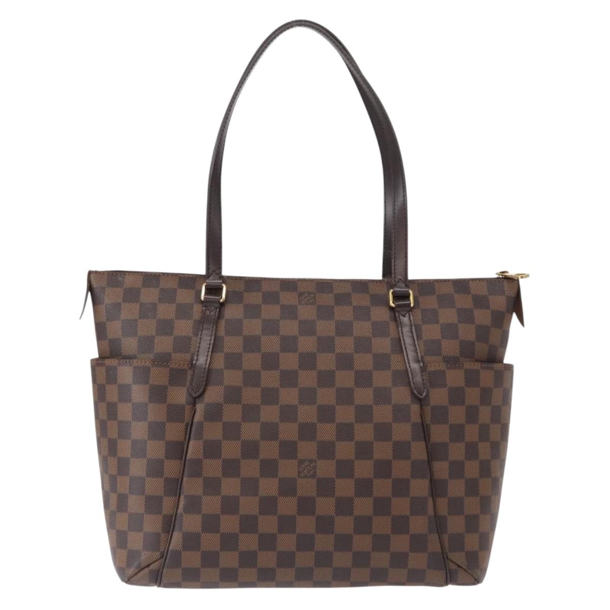 LOUIS VUITTON Damier Ebene Totally MM Hand Bag N41281 LV Auth ka794V