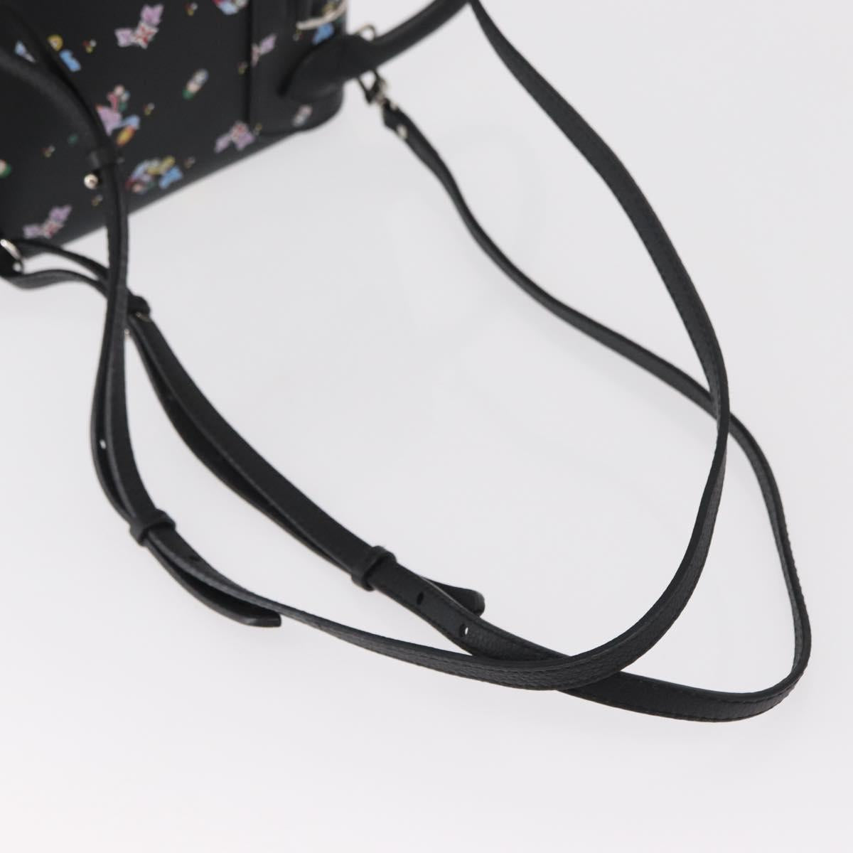 LOUIS VUITTON Floral Print Rock Me Backpack Leather Black M54848 Auth ka827M