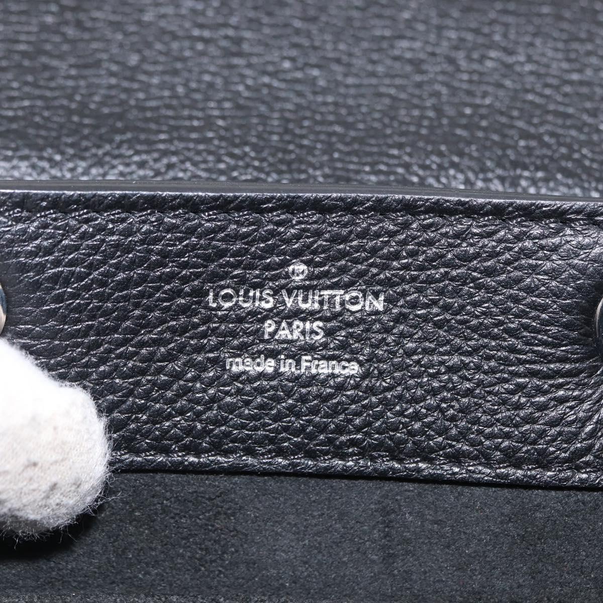 LOUIS VUITTON Floral Print Rock Me Backpack Leather Black M54848 Auth ka827M