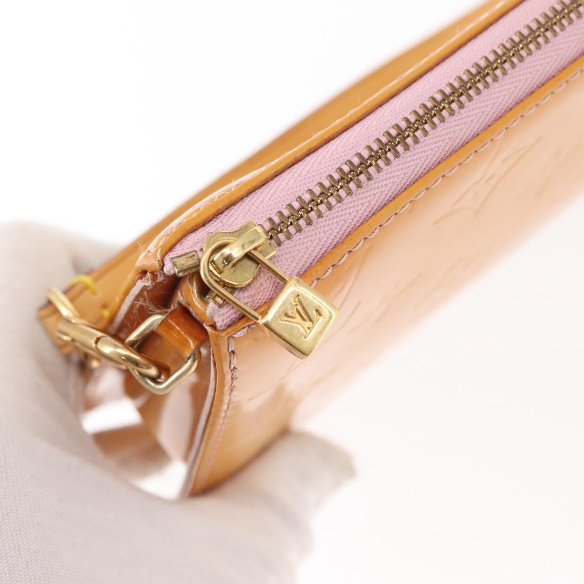 LOUIS VUITTON Monogram Vernis Lexington Pouch Marshmallow Pink M91057 Auth ka833
