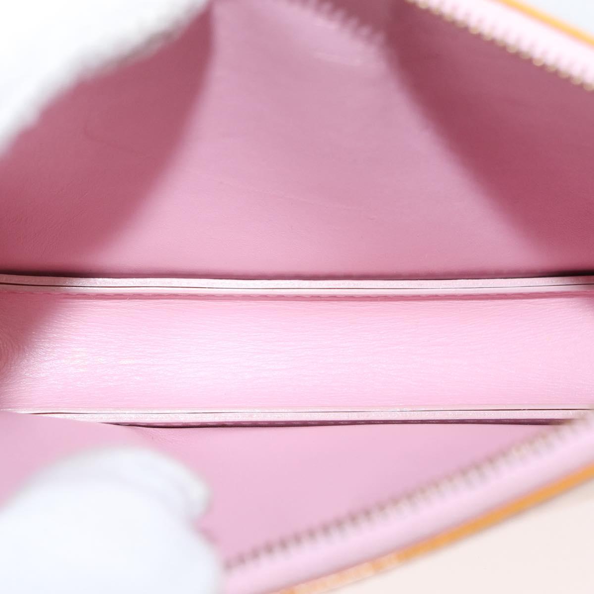 LOUIS VUITTON Monogram Vernis Lexington Pouch Marshmallow Pink M91057 Auth ka833