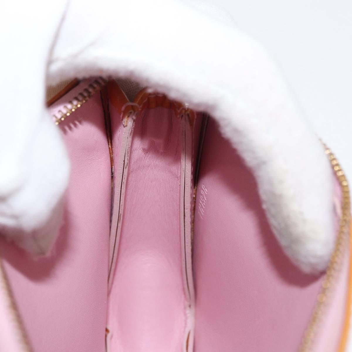 LOUIS VUITTON Monogram Vernis Lexington Pouch Marshmallow Pink M91057 Auth ka833