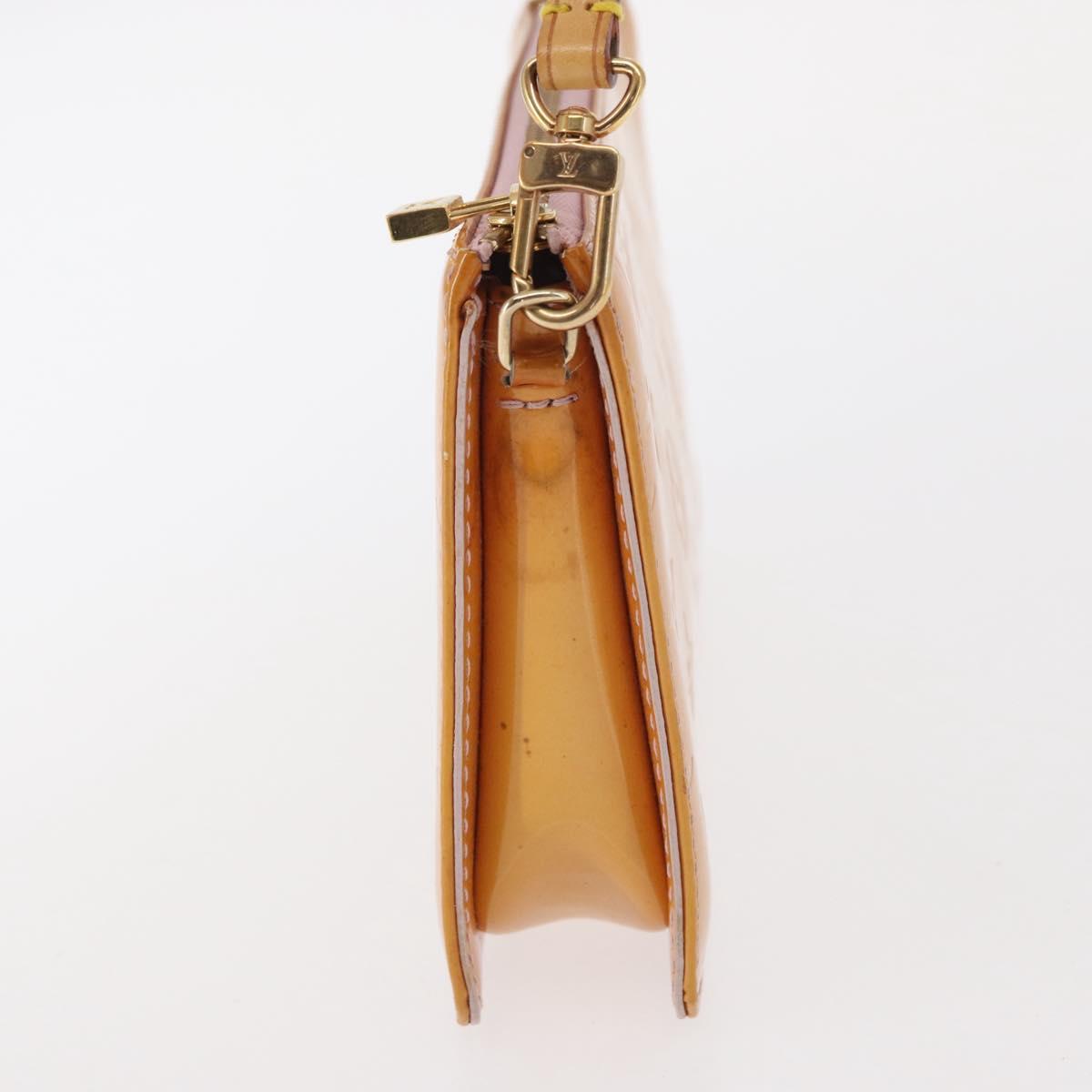 LOUIS VUITTON Monogram Vernis Lexington Pouch Marshmallow Pink M91057 Auth ka833